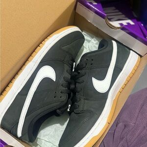 Nike Black and White Sneakers with Tan Sole